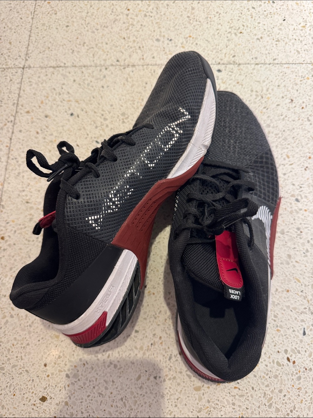 Nike Metcons Men's Black and Red Athletic Training Shoes